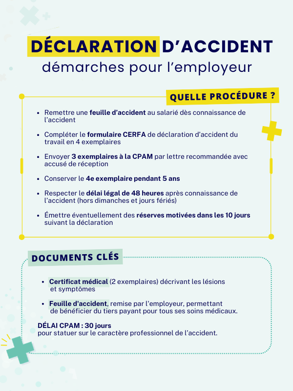 étapes déclaration accident de travail